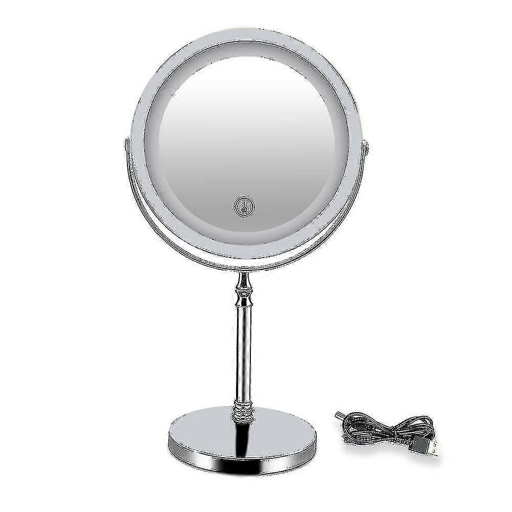 7 inch 10x magnifying lighted makeup mirror, two sided led vanity mirror