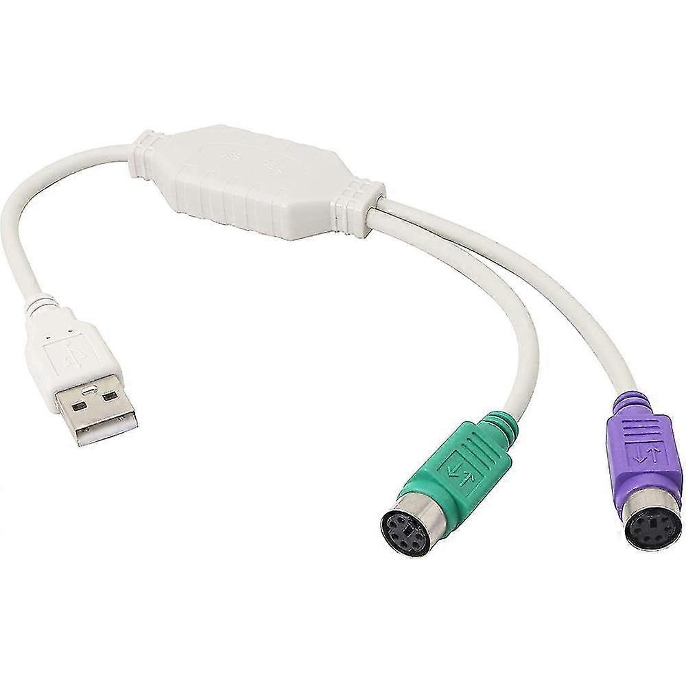 ps2 usb cable cord adapter for keyboard and mouse with ps/2 interface, built-in usb controller and support ps2 port of kvm switch