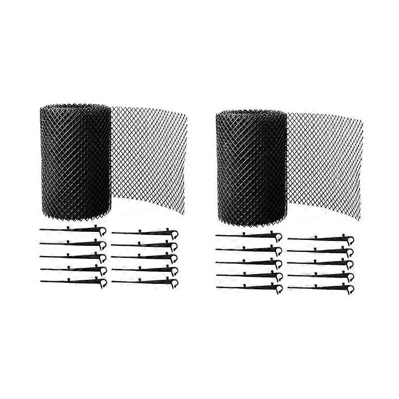 Strainer 2 Set Gutter Guard Mesh Protector Screen Roll Anti- Falling Leaf Guard Leaf Protection Cov