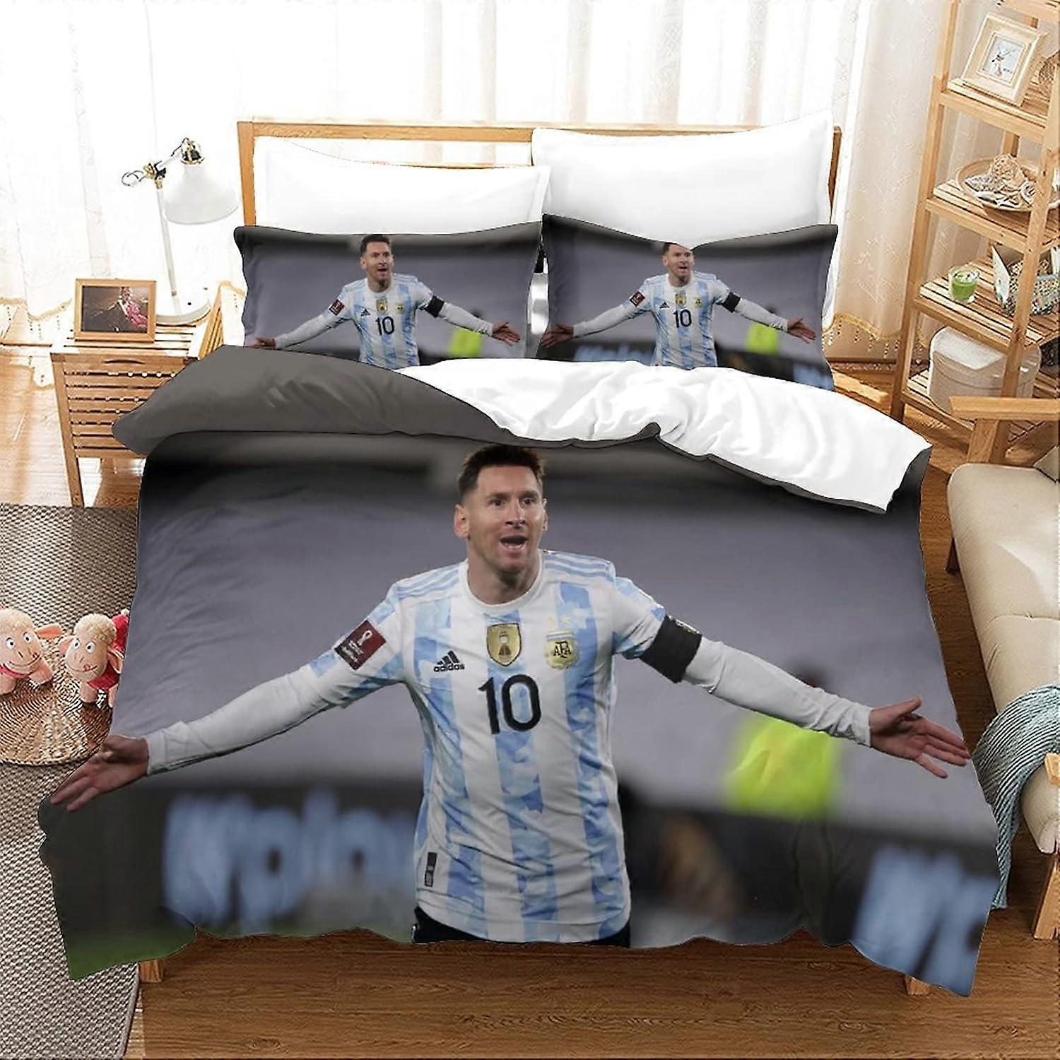 D סט מצעים מסי ילדים בני נוער מבוגרים סט כיסוי שמיכה נושא אלוף העולם כיסוי שמיכה עם סגירת רוכסן