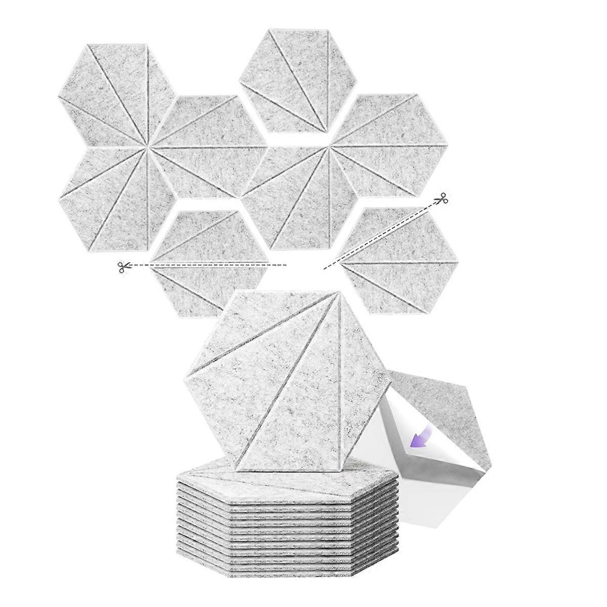 12 Pack Acoustic Foam Panels 12x10x6x0.4 Inch,Self Adhesive Sound Proof Foam Wall Panels,for Acoust
