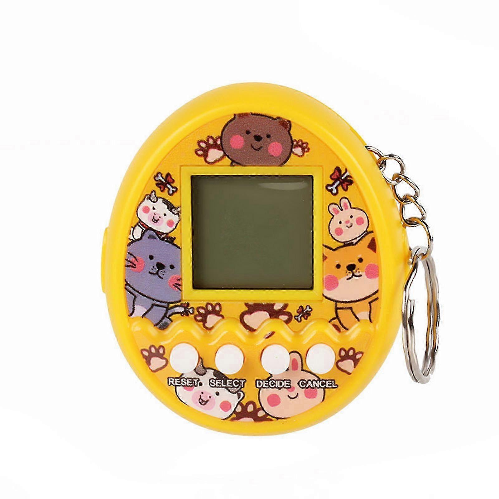 Game Console Toy Electronic Pets Game Toy Cartoon Print Portable Battery-operated Virtual Digital Pixel Animals Toys Kids Child Keychain Toy