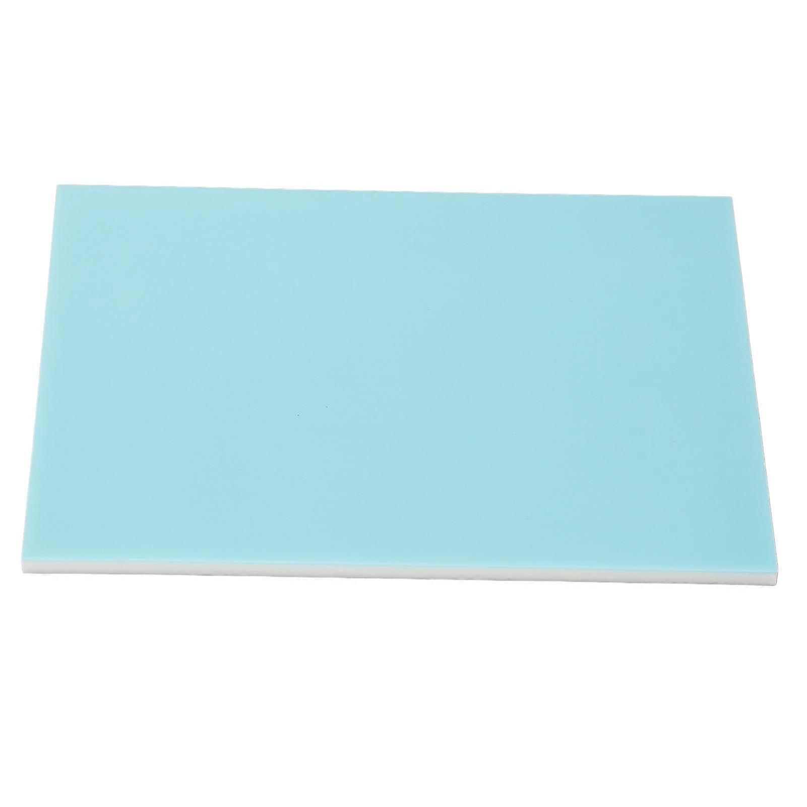 Rubber Stamp Carving Block 20x15x0.5cm Double Layer Stamp Carving Block for Printing Mint Green and White