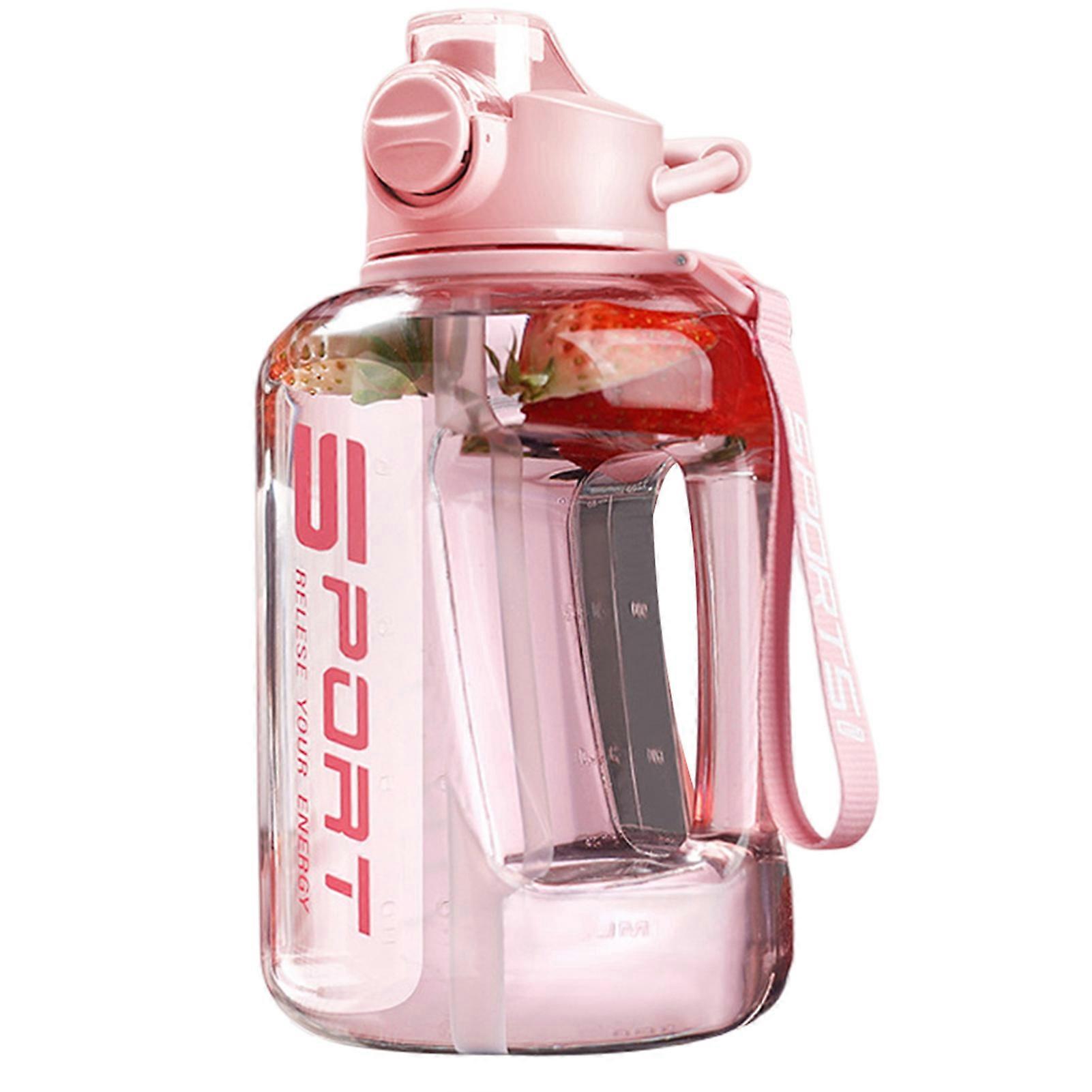 1700ml/2500ml Straw Water Bottle with Scale Fashion Large Sports Bottle for  Fitness Workout | Fruugo IT
