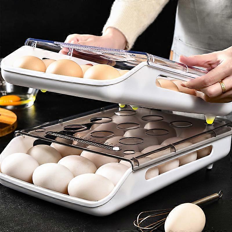 unbrand Conteneur de stockage d’œufs Boîte de rangement fraîche d’oeufs colorés à plusieurs couches