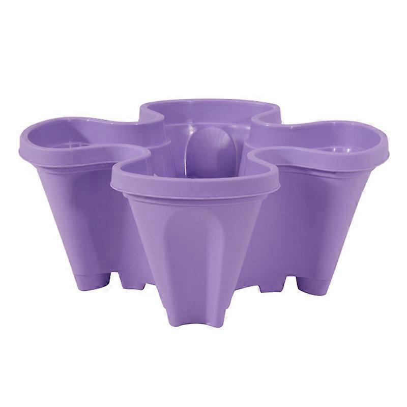 3D Four-Petal Stackable Planter 5 Colors Optional Self Watering Pot for Outdoor