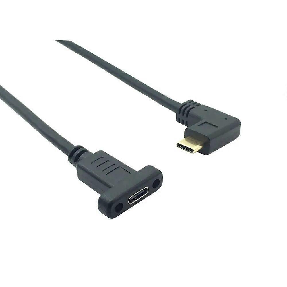 USB Type C Extension Cable USB 3.1 Data Video Cable USB-C Male to Female Extender Cord Connector with Screw Panel Mount Shielded