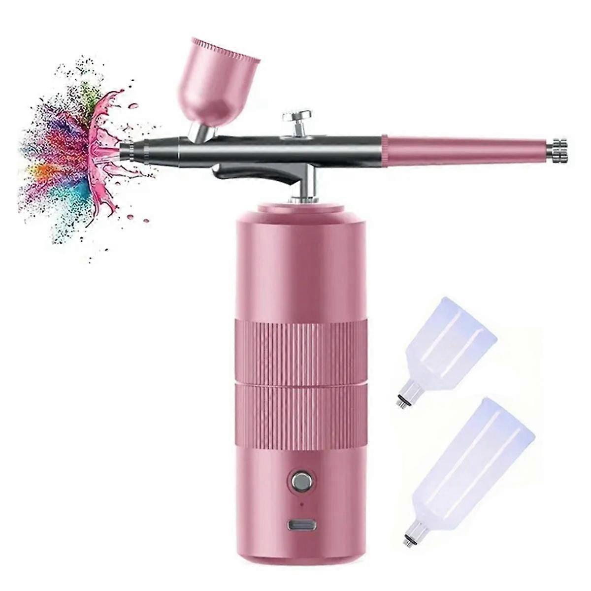 Cordless Airbrush Kit with Compressor , Portable Handheld Airbrush Set for Painting Cake Decor Nail
