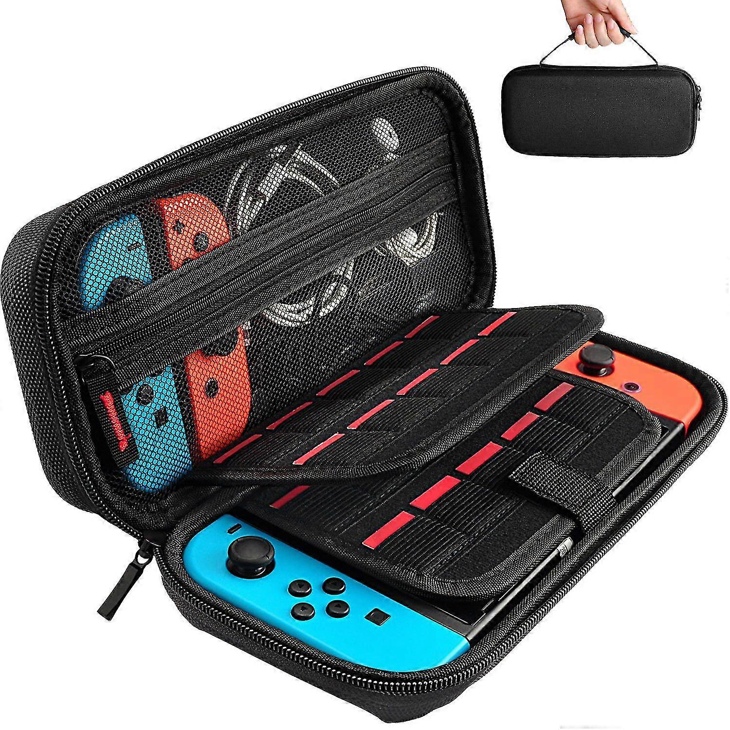Switch Carrying Case Compatible With Nintendo Switch, With 20 Games Cartridges Protective Hard Shell Travel Carrying Case Pouch For Nintendo Switch Co