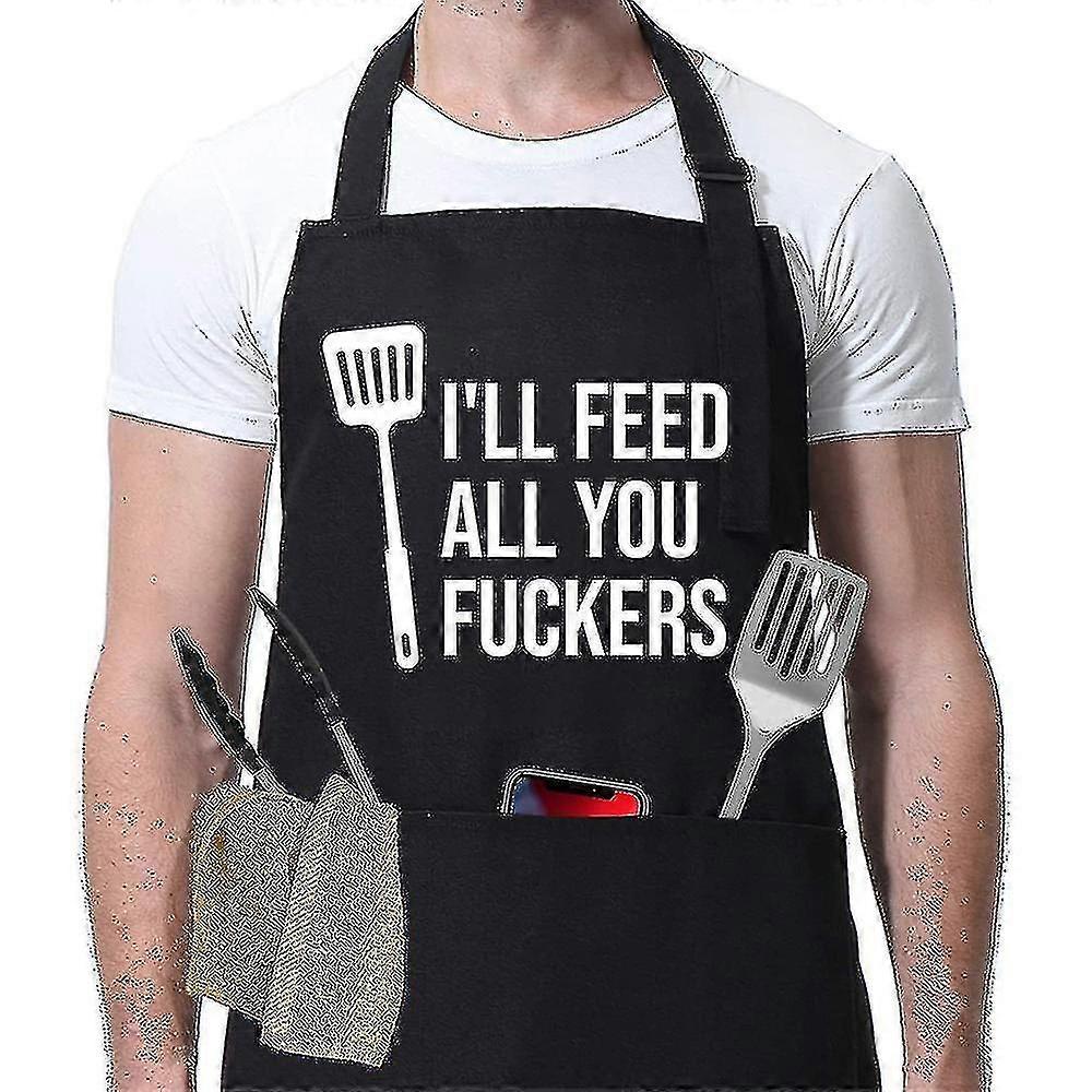 Chef Apron Men's Women's Cooking Kitchen Bbq With Pockets