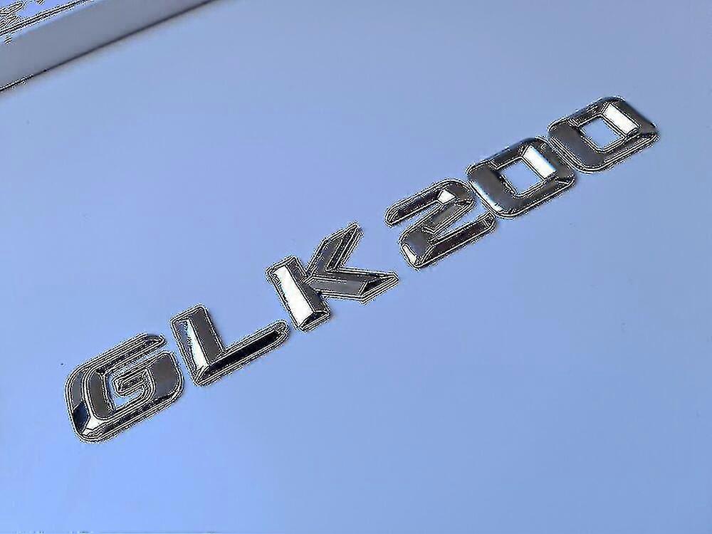 Glk200 Ασημί χρώμιο αριθμός γραμμάτων πίσω μπότα έμβλημα Glk Class Mercedes