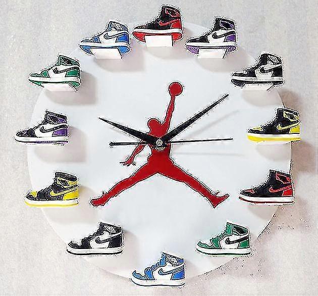 Laiseng Aj Clock Koszykówka Dostawy 3d Trójwymiarowa forma do butów Aj1-12 Generation Zegar ścienny Małe buty Aviator Jordan Clock