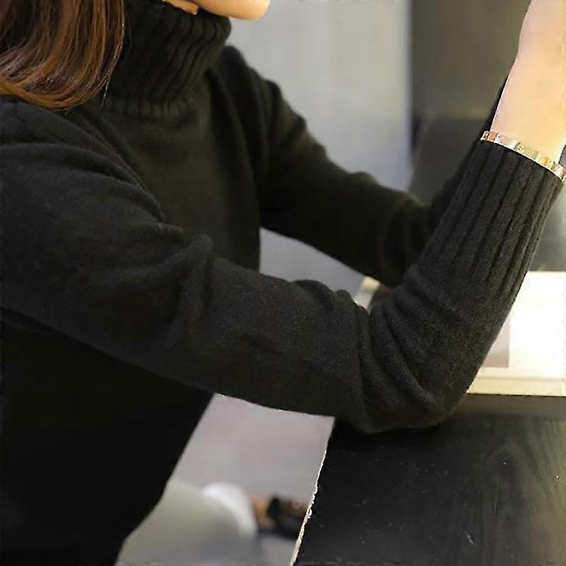 Pull à col roulé pour femmes Pure Color Loose Trending