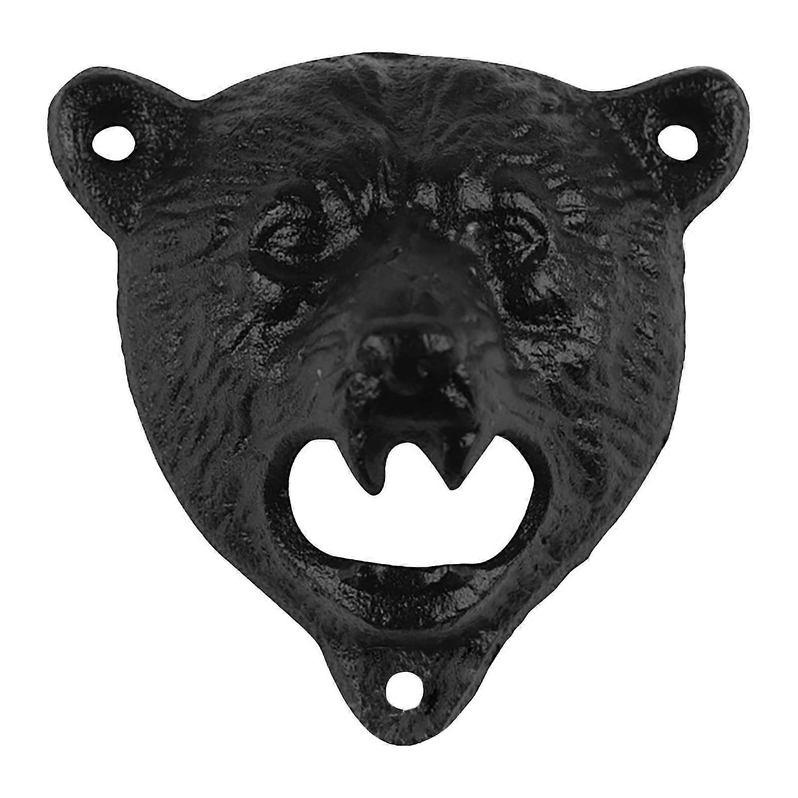 Iron Wall Mount Open Beer Cap Bottle Opener Rustic Bar Pub Decor