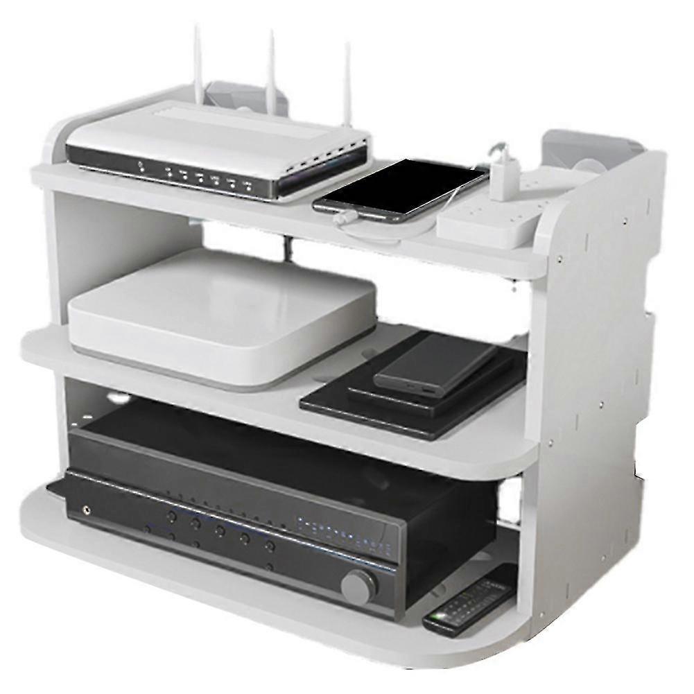 Wall Mount Storage Tv Box Router Shelf Set-top Box Bracket Holder Pc Dvd Player Stand Rack Aluminum