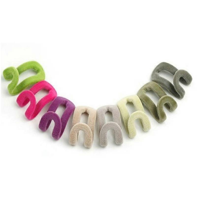 30 Pieces Hanger Connector Hooks Mini Flocking Hangers Space Saving Creative Hanger Connector for Clothes Hanger, Multicolor