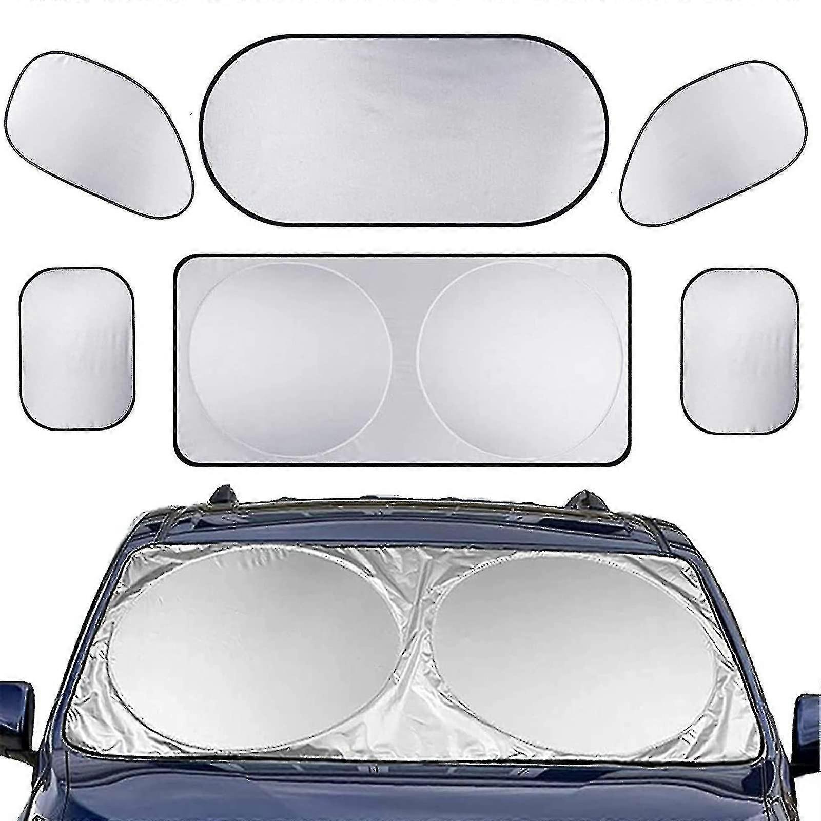 6 Pieces Car Sun Shades Rear Window Shade, Full Sun Protection Blocks Uv Rays, Keeps Your Vehicle Cool