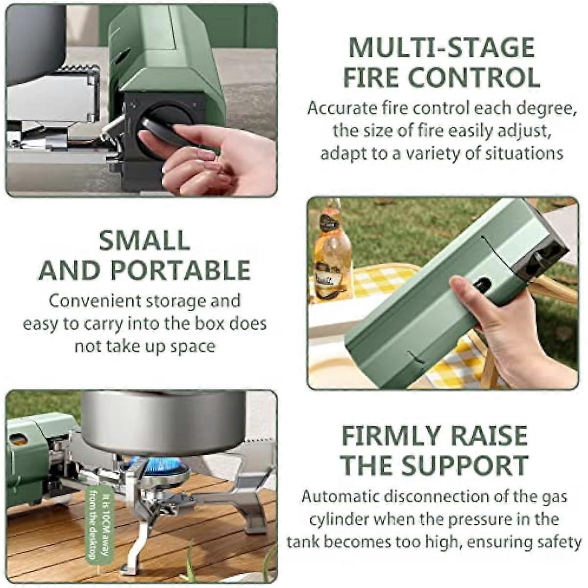 Four De Camping Portable Pliable – Réchaud à Bois Ou Gaz Naturel – Acier Inox