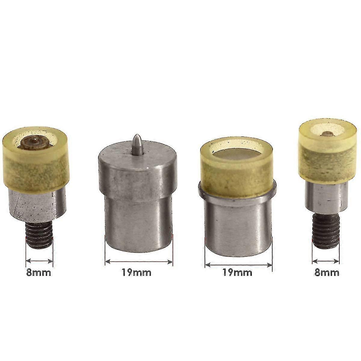 Flat Cap Press Studs Setting Dies Set Tool Kit