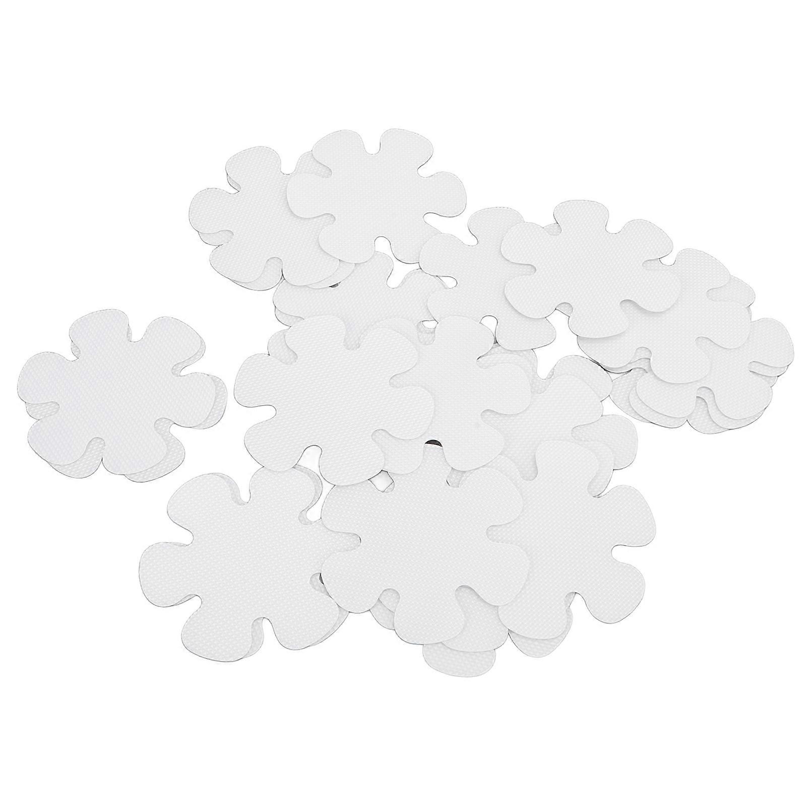 24pcs Flower Anti Slip Shower Sticker with Scraper Waterproof Transparent Bathtub Sticker for Bathroom