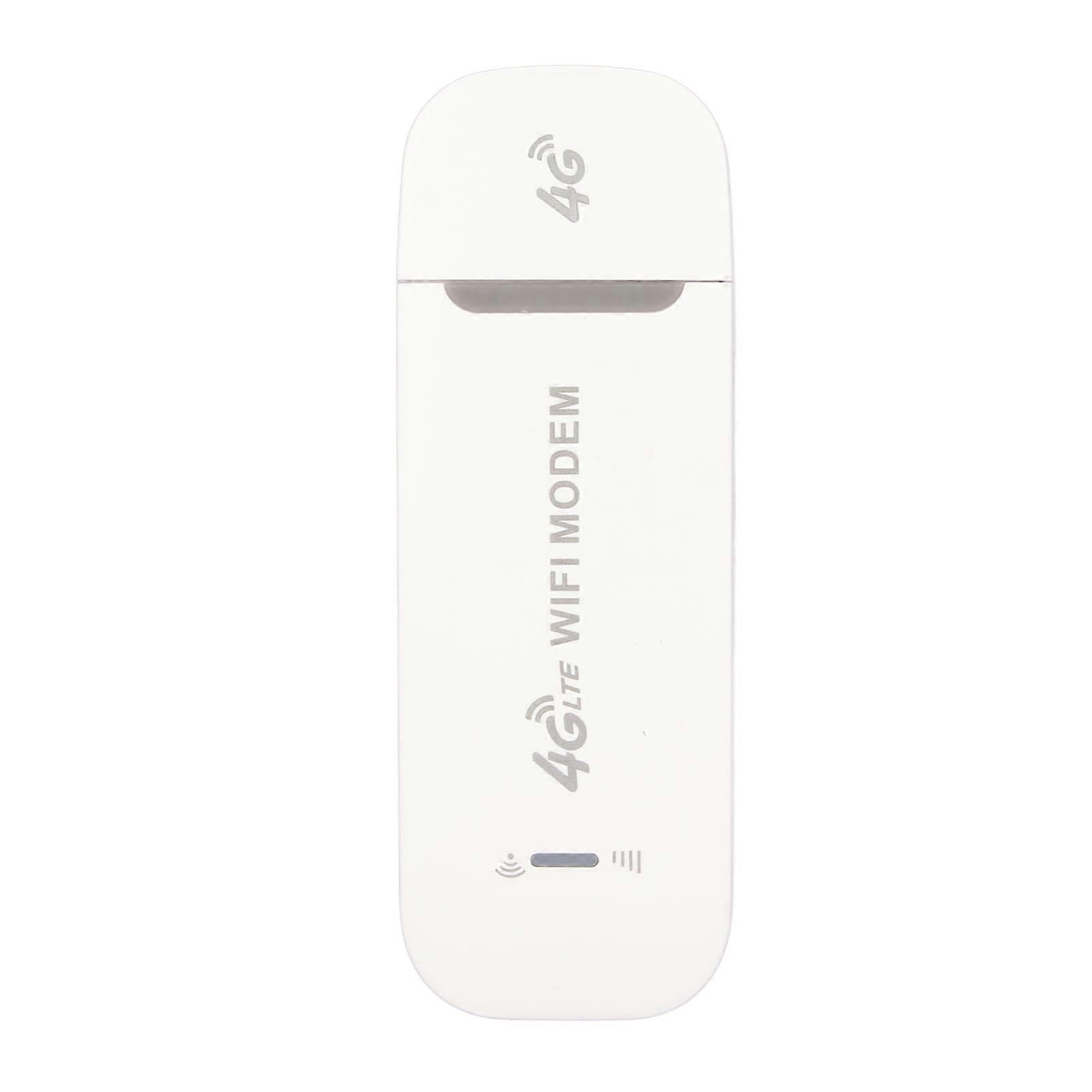 4G WiFi Router 150Mbps SIM-Kartensteckplatz 10 Geräte unterstützen USB Plug & Play 4G LTE USB WiFi Modem für Büroreisen nach Hause Weiß