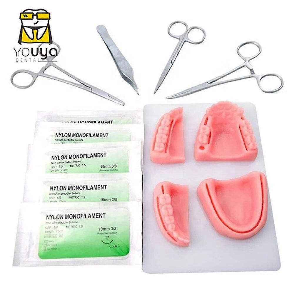 歯科診療手術器具キット縫合糸シミュレーター口腔口歯モデル外科用シリコン歯科医学生トレーニングツール