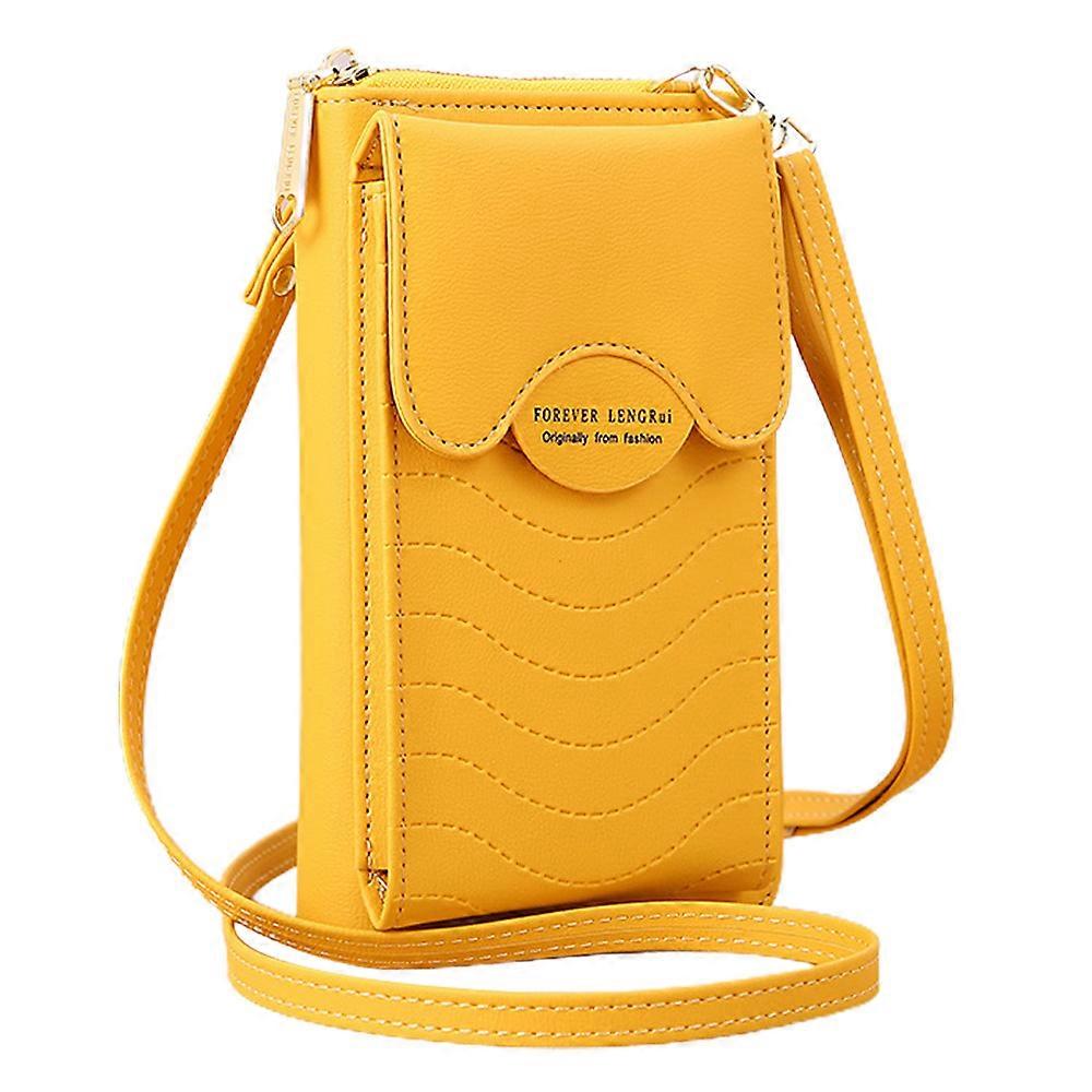 PU large-capacity mobile phone bag shoulder slung zipper bag multi-functional long clutch bag