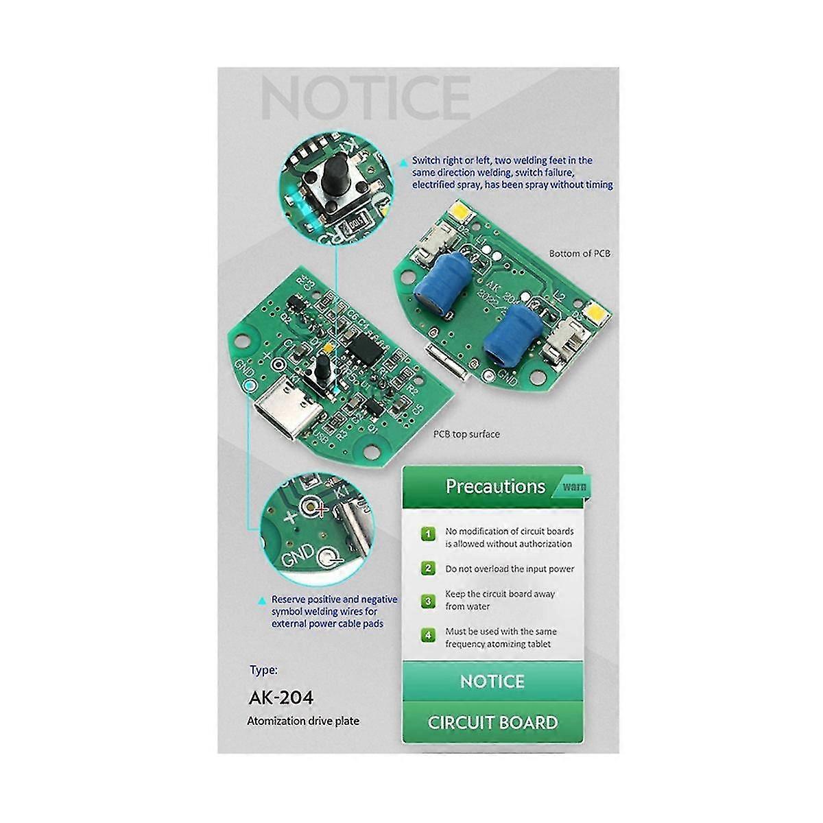 Dual Spray Atomization Module Usb Humidifier Driving Circuit Board Atomization Experimental Equipme