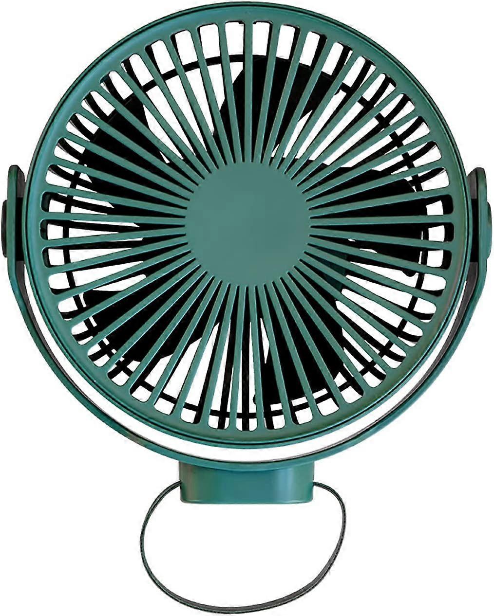 Portable Fan,4000mAh Camping Fan with LED Lights, 4 Speeds, Portable Rechargeable Battery Operated with Hanging Lanyard for Desktop Tent Travel Home O