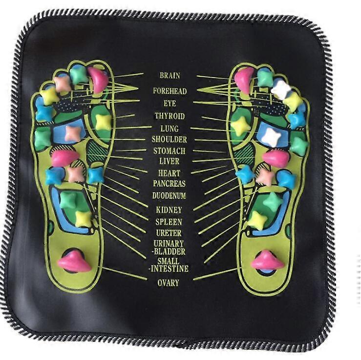 Xpba Black Acupressure Reflexology Foot Massage Mat (Black)