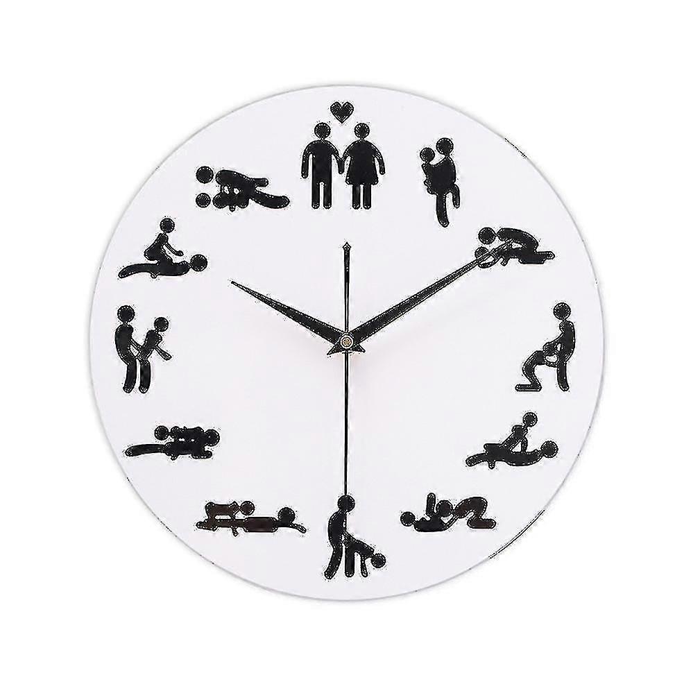 Sex Poses Wall Clock Acrylic Mirror Clock For Man
