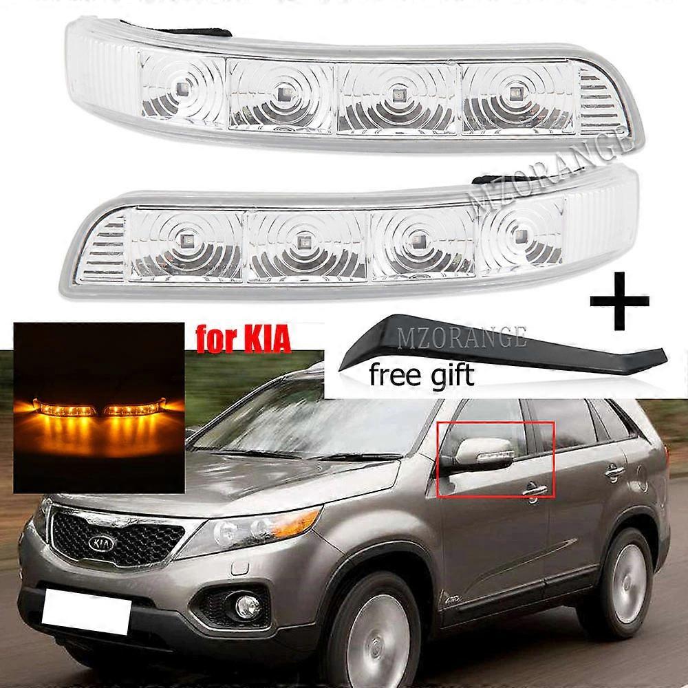 For KIA Sorento XM 2009 2010 2011 2012 2013 2014 Car Rearview Rear View Side Mirror Turn Signal 4 LED Light Repeater car-styling