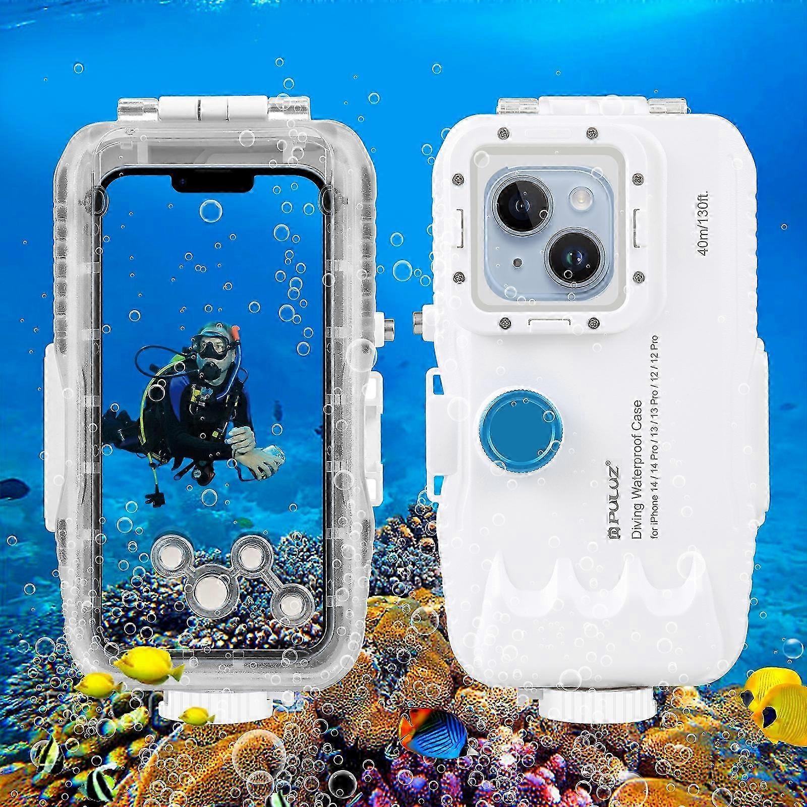 Puluz 40m/130ft αδιάβροχη θήκη κατάδυσης για Iphone 15 / 15 Pro / 14 / 14 Pro / 13 / 13 Pro / 12 / 12 Pro