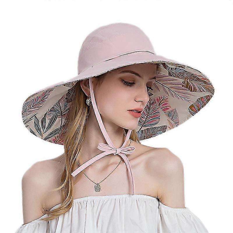 Leaf Pattern Sunshade Brim Sunscreen Hat Bucket Hat