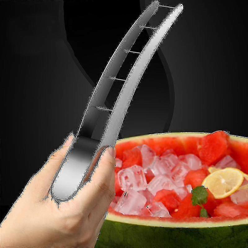 Watermelon Slicer - Stainless Steel Ice Cream Shape Melon Cutter for Kitchen