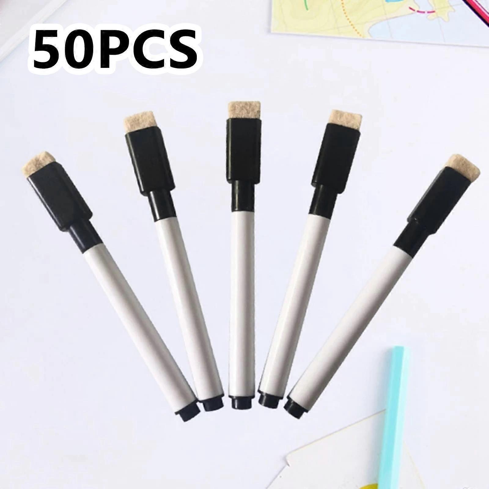 Low Odor Dry Erase Marker Set with White Board Eraser and Cleaner Fine Tip Dry Erase Markers, 50 Piece Set with Whiteboard Cleaner