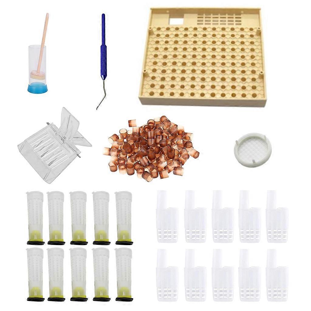 Complete Bee Queen Rearing Cup Kit System Bee Beekeeping Catcher Box