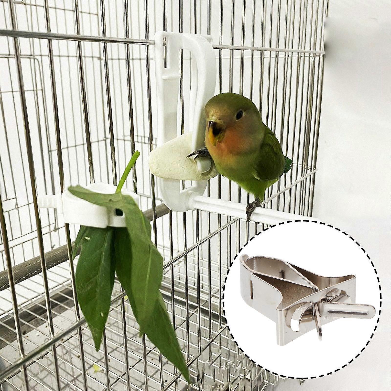 2 Stück Haustier Vogel Gemüsefutter Befestigungsklammern Vogelkäfig Futter Halten Clips