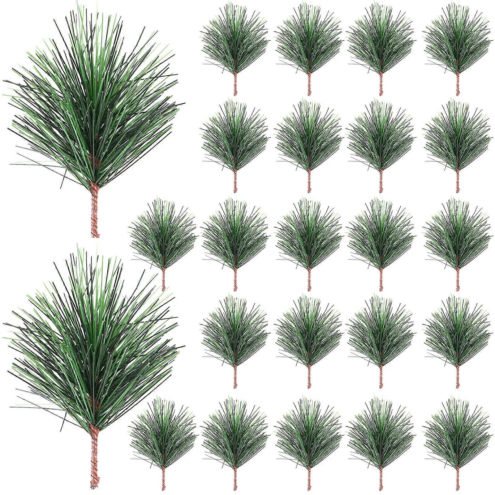 24Pcs Creative Pine Picks Novelty Simulation Christmas Pine Branches Decors