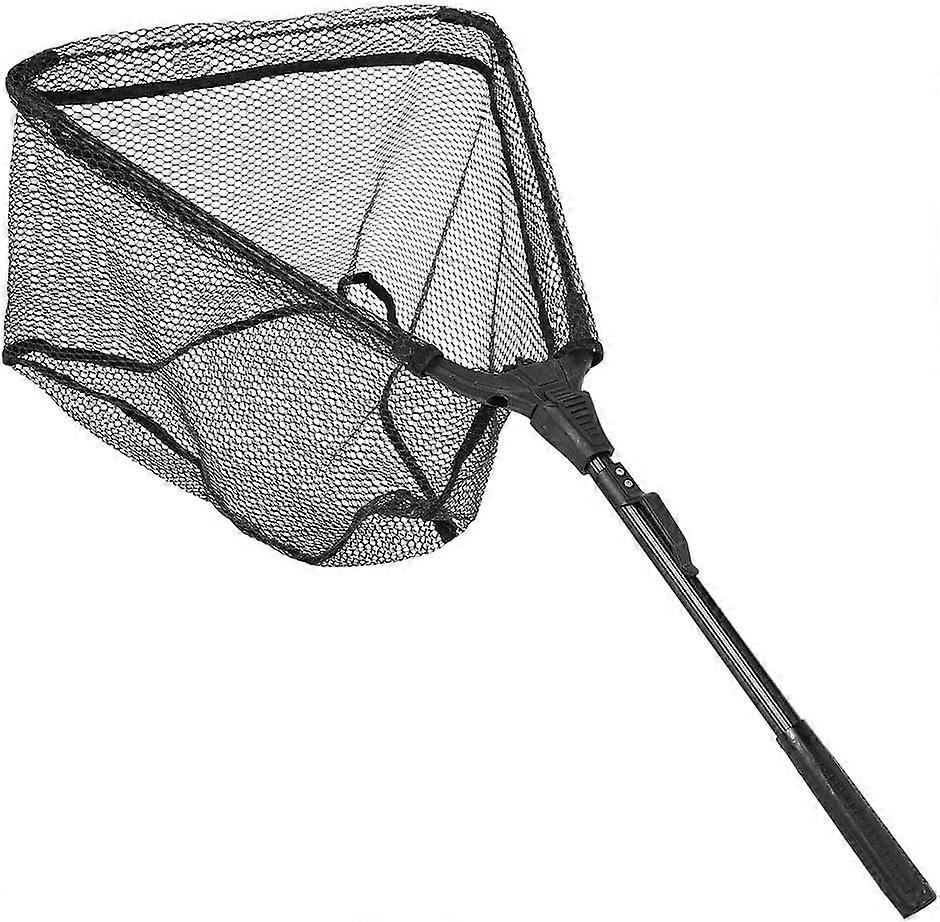 Fishing Landing Net, Foldable Triangular Carp Fish Nets Pole Telescopic Handle Landing Portable Fishing Landing Net