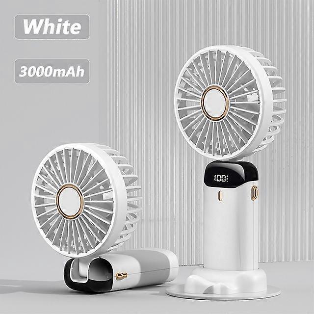 Portable Hand-Held Fan Office Desktop Multifunctional Folding Double-Headed Small Electric Fan With A Neck Lanyard
