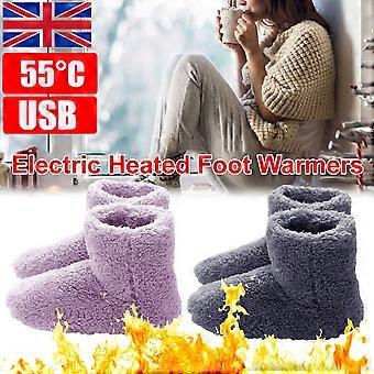 Inverno USB mais quente pé sapato pelúcia quente chinelo elétrico pés aquecidos laváveis novo