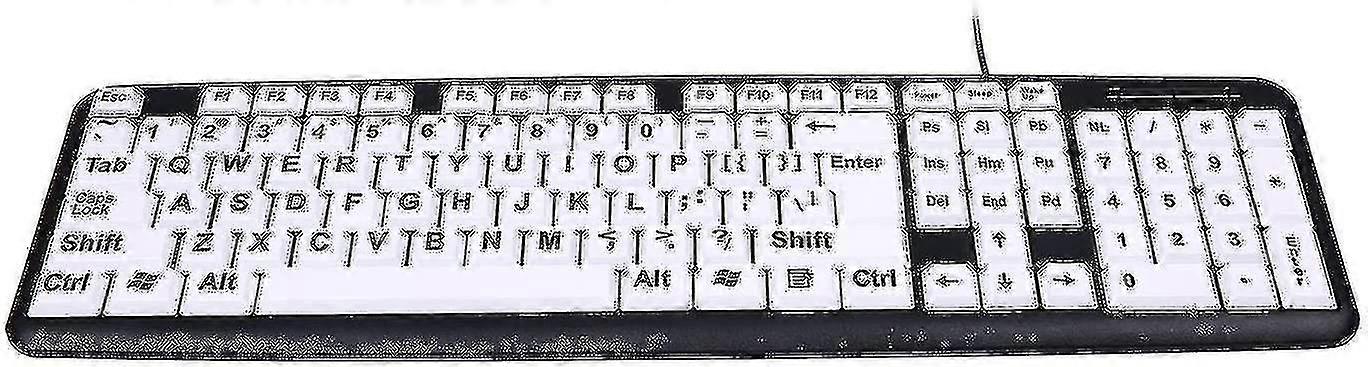 USB Keyboards - Large Print Wired Keyboard with Large Letter Keys