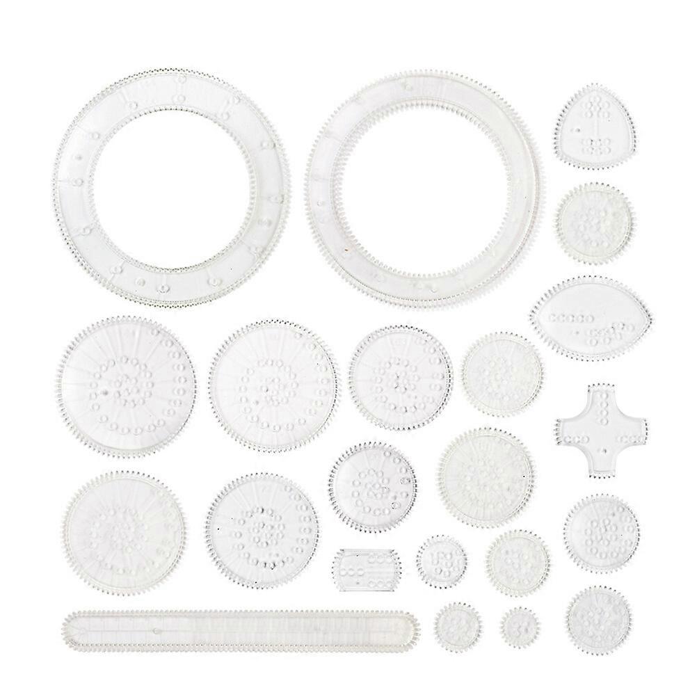 1 Set 22pcs Art Drawing Template Ruler Drawing Ruler Set Creative Painting Ruler Set for Kids Use (without Pen and Glue White)