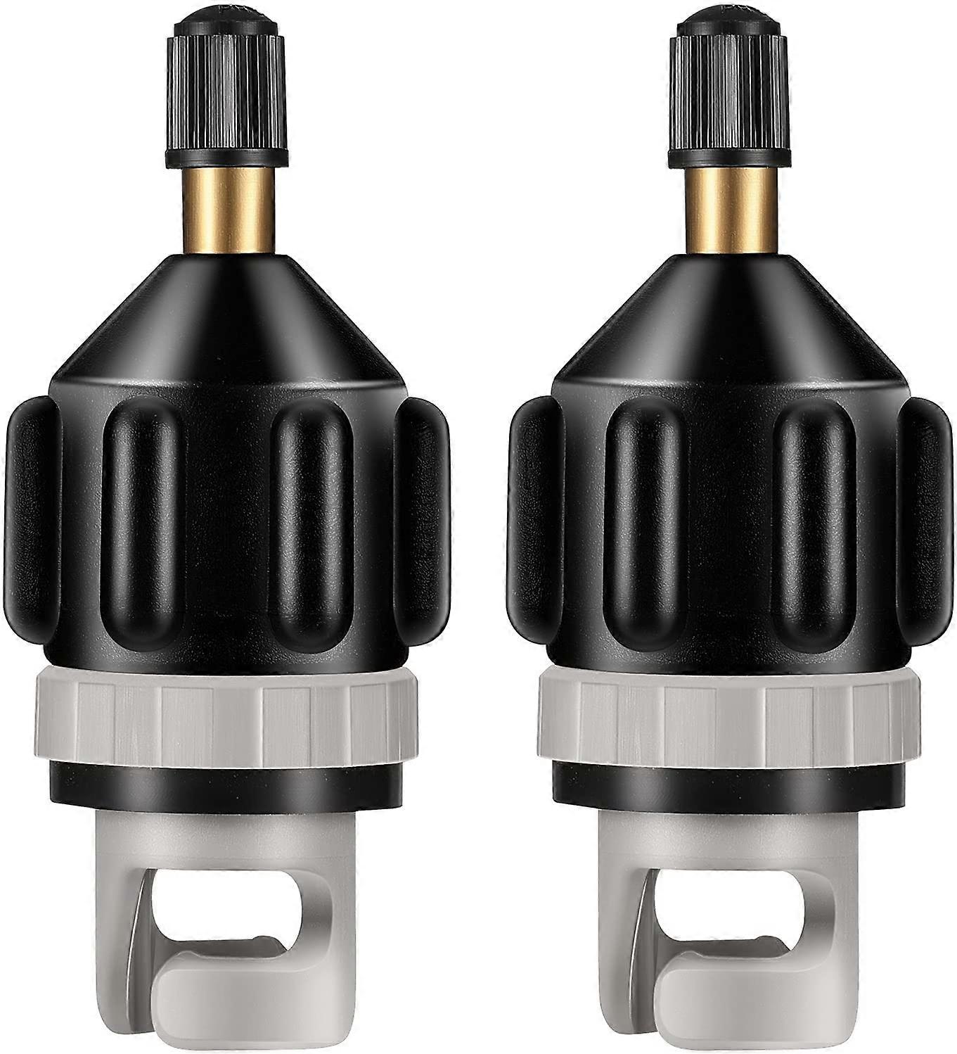 2 Pack Inflatable Boat SUP Pump Adapter Air Pump Converter Inflator Head Connector For Inflatable Kayak Stand Up Paddle Board Inflation, Black
