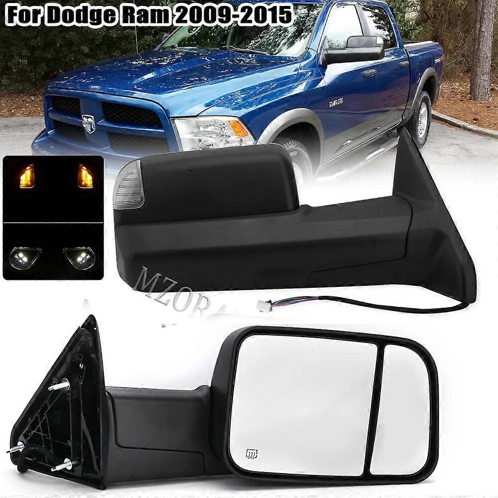 Suitable 2x Rearview Side Mirror For Dodge Ram 1500 2009-2015 Ram 2500 3500 2010 22015 Heated Mirror glass lens turn Signal Puddle Lamp