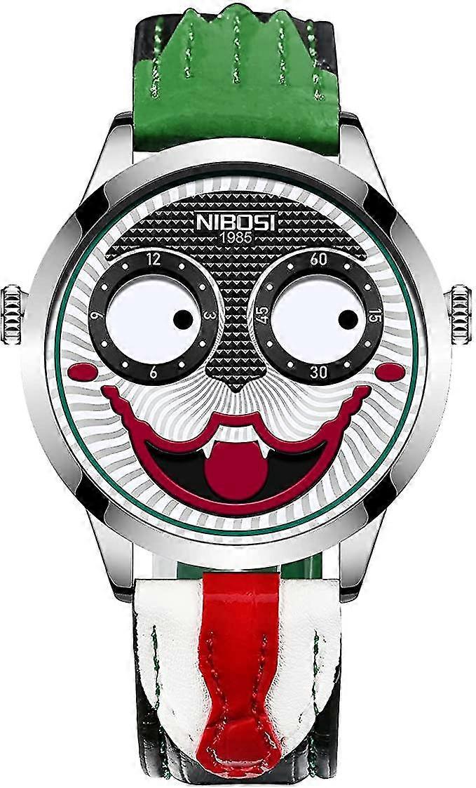 Clown Face Design Watch For Men, Joker Creative Design Big Dial-MXBC