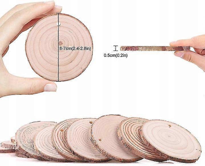 פרוסות עץ 30 חתיכות פרוסות עץ 10 ס"מ עם חור וחבל יוטה של 10 מטר פרוסות עץ טבעי עץ דקו עץ למלאכת יד לחתונה-