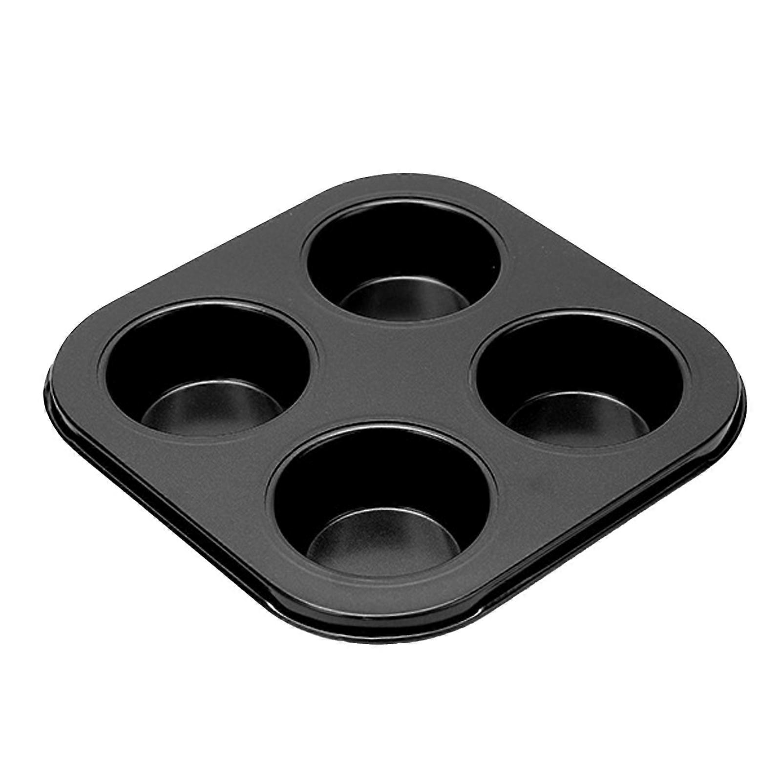 Muffin Pan Carbon Steel Cupcake Pan Nonstick Heavy Duty Easy to Clean 4/6 Cup Waffles Baking Mold for Parties Jikaix