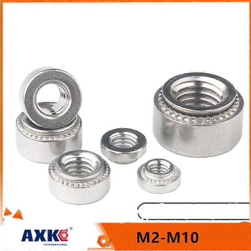 1/20X M2 M2.5 M3 M4 M5 M6 M8 M10 304 Stainless Steel CLS Self-Clinching Nut Press Insert Rivet Nut Nutsert Rivnut Slab 0.8-3.2mm